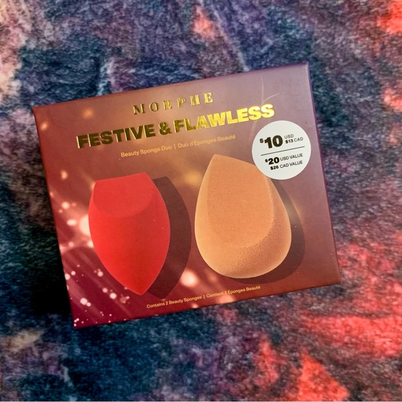 💜 Morphe Festive & Flawless Beauty Sponge Duo - NWT - Picture 2 of 8